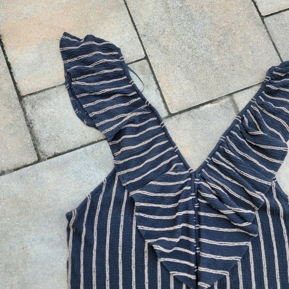 Zara Pin Striped Sleeveless Dress L - Picture 2 of 8